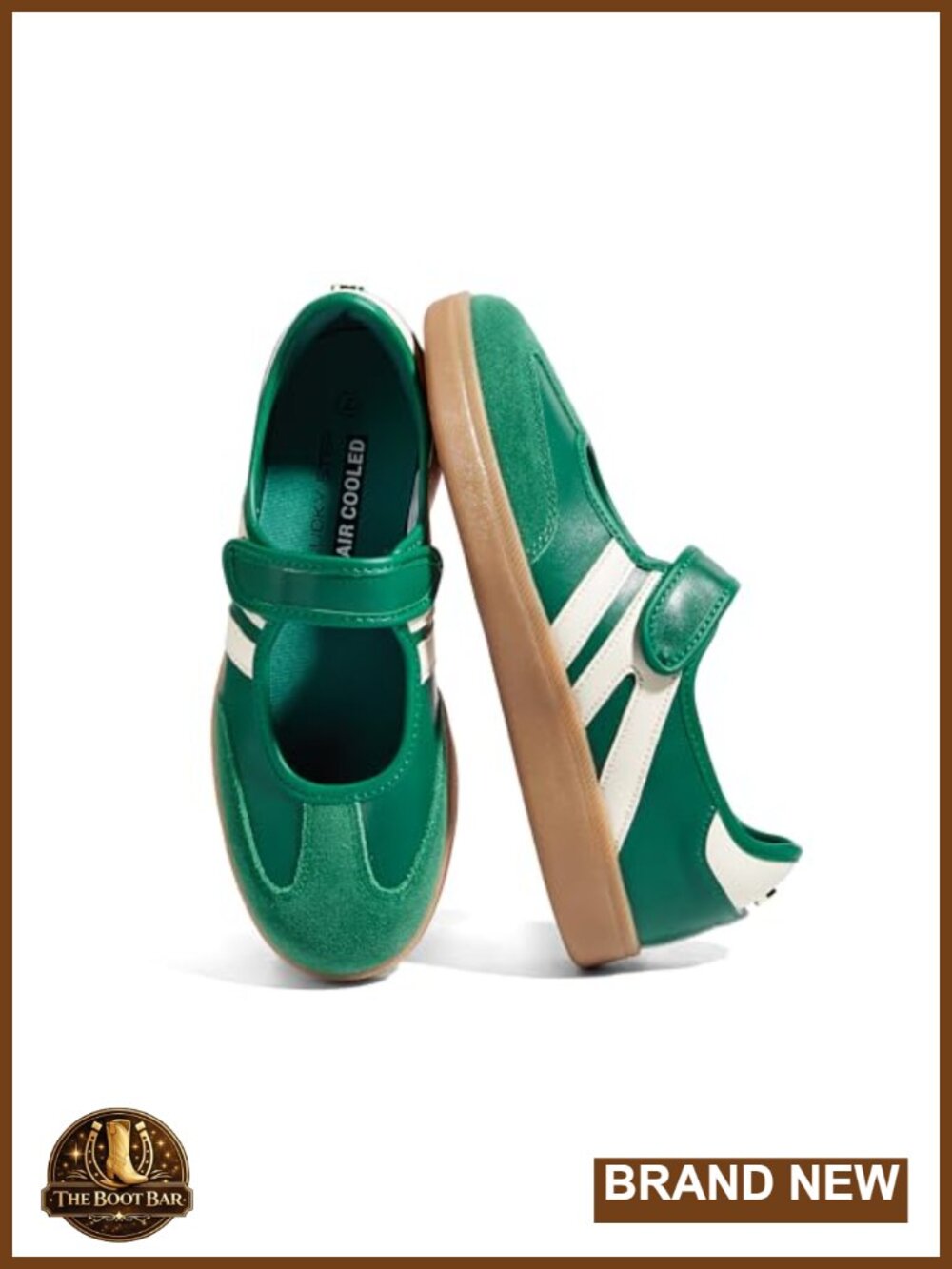 Women's Suede Retro Sneakers Hook & Loop Walking Shoes